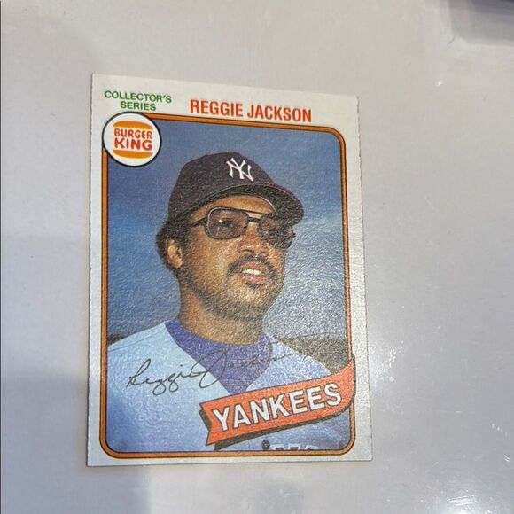 Topps Yankees Trading Card - Blue and Red of Reggie Jackson buger king mint con - Picture 2 of 3
